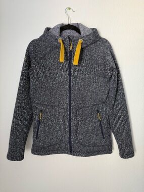 RAB Women's Amy Hooded Zip Jacket Gray with Yellow Accents Size M
